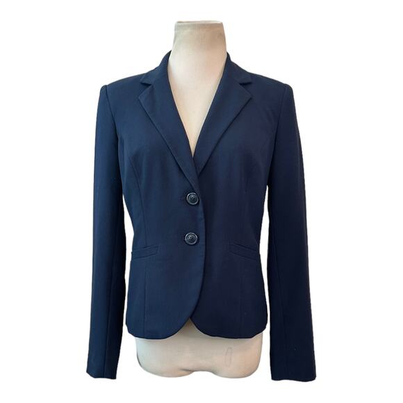 212 Collection navy blue 2 button blazer size 4 - Picture 9 of 10